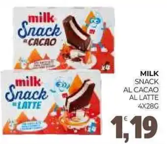 Eté Milk snack al cacao al latte offerta