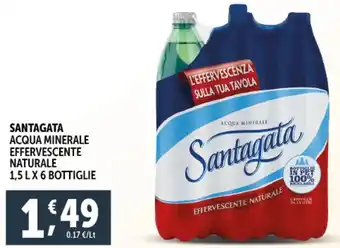 Deco Supermercati SANTAGATA acqua minerale effervescente naturale offerta