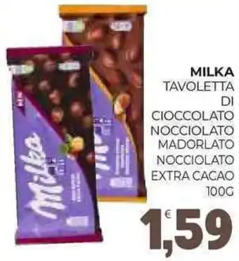 Eté Milka tavoletta di cioccolato nocciolato madorlato extra cacao offerta