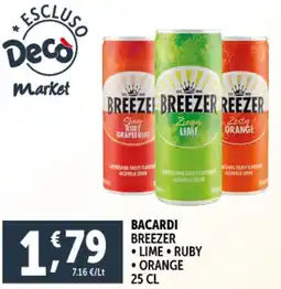 Deco Supermercati BACARDI BREEZER offerta