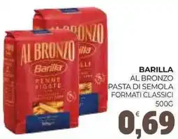 Eté Barilla al bronzo pasta di semola formati classici offerta