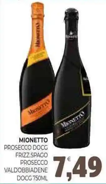 Eté Mionetto prosecco docg frizz spago prosecco valdobbiadene docg offerta