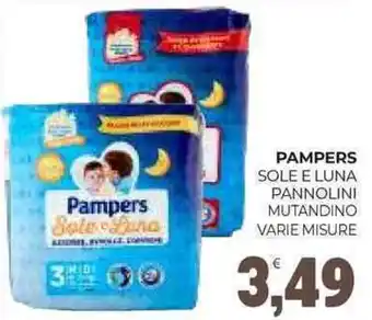 Eté Pampers sole e luna pannolini mutandino varie misure offerta