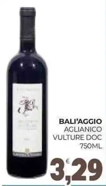 Eté Bali'aggio aglianico vulture doc offerta