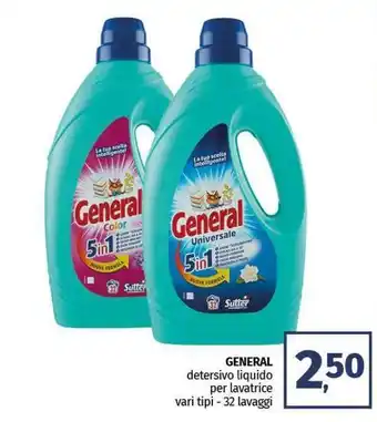 Pam GENERAL detersivo liquido per lavatrice offerta