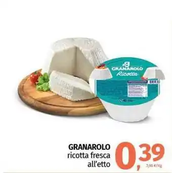 Pam GRANAROLO ricotta fresca all'etto offerta