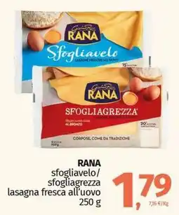 Pam RANA sfogliavelo/ sfogliagrezza lasagna fresca all'uovo offerta