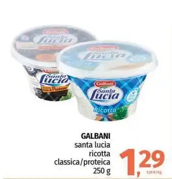 Pam GALBANI santa lucia ricotta classica/proteica offerta