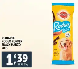 Deco Supermercati Pedigree rodeo ropper snack manzo offerta