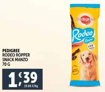 Deco Supermercati Pedigree rodeo ropper snack manzo offerta