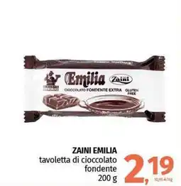 Pam ZAINI EMILIA tavoletta di cioccolato fondente offerta