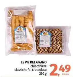 Pam LE VIE DEL GRANO chiacchiere classiche/al cioccolato offerta