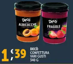 Deco Supermercati Decò confettura vari gusti offerta