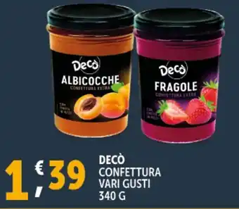 Deco Supermercati Decò confettura vari gusti offerta