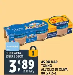 Deco Supermercati Tonno all'olio di oliva AS DO MAR offerta