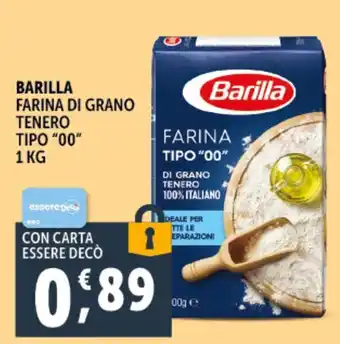 Deco Supermercati Barilla farina di grano tipo "00" offerta