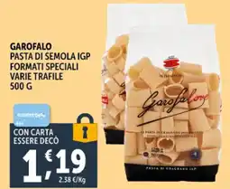 Deco Supermercati Garofalo pasta di semola igp formati speciali varie trafile offerta