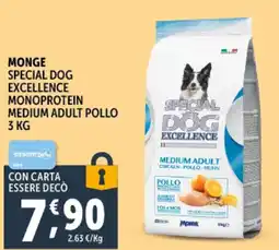 Deco Supermercati Monge ❘ special dog excellence i monoprotein i medium adult pollo offerta