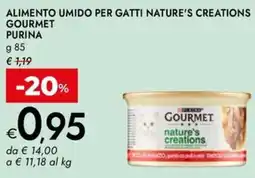 Bennet Alimento umido per gatti nature's creations gourmet purina offerta