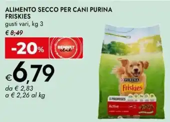 Bennet Alimento secco per cani purina friskies offerta