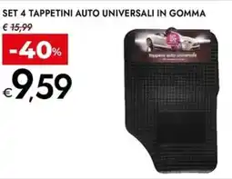 Bennet Set 4 tappetini auto universali in gomma offerta