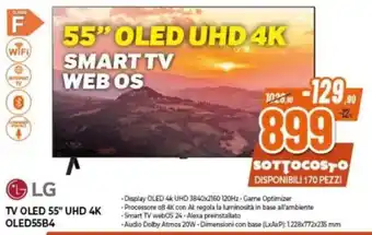 Expert LG TV OLED 55" UHD 4K OLED55B4 offerta