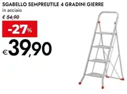 Bennet Sgabello sempreutile 4 gradini gierre in acciaio offerta