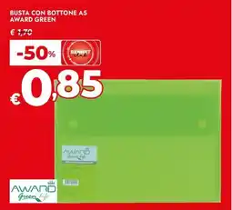 Bennet Busta con bottone a5 award green offerta