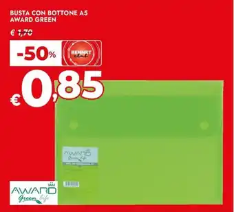 Bennet Busta con bottone a5 award green offerta