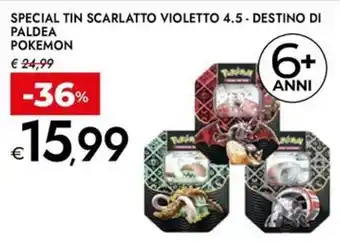 Bennet Special tin scarlatto violetto 4.5 - destino di paldea pokemon offerta