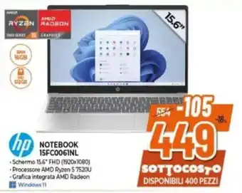 Expert hp NOTEBOOK 15FC0061NL offerta