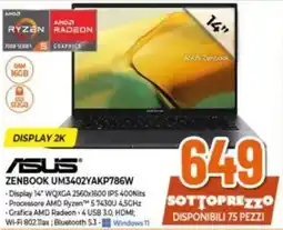 Expert ASUS ZENBOOK UM3402YAKP786W offerta