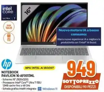 Expert hp NOTEBOOK PAVILION 16-AF0013NL offerta