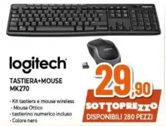 Expert logitech TASTIERA+MOUSE MK270 offerta