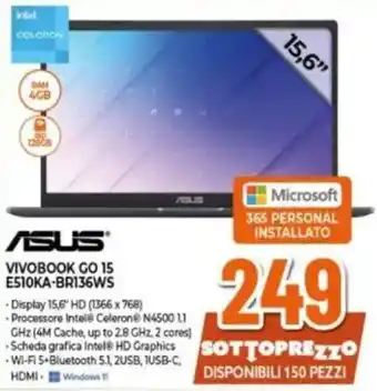 Expert ASUS VIVOBOOK GO 15 E510KA-BR136WS offerta