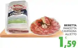 Eté Beretta pancetta campagna all'etto offerta