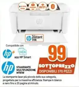 Expert hp STAMPANTE MULTIFUNZIONE M110W offerta