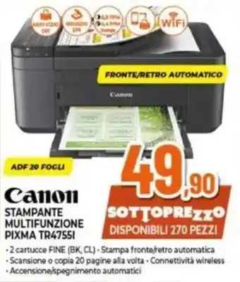 Expert Canon STAMPANTE MULTIFUNZIONE PIXMA TR4755I offerta