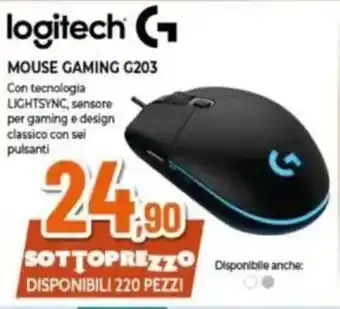 Expert logitech MOUSE GAMING G203 offerta