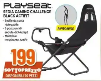 Expert Playseat sedia gaming challenge black actifit offerta