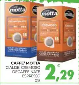 Eté Caffe' motta cialde cremoso decaffeinate espresso x 15 offerta