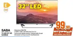 Expert SABA TV LED 32" HD SA32B46 offerta