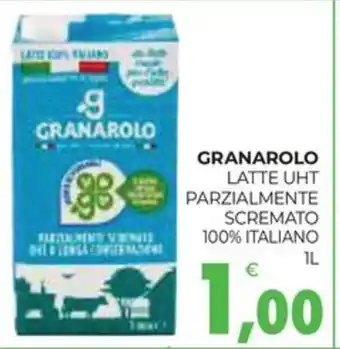 Eté Granarolo latte uht parzialmente  scremato 100% italiano offerta