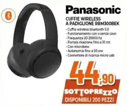 Expert Panasonic CUFFIE WIRELESS A PADIGLIONE RBM300BEK offerta