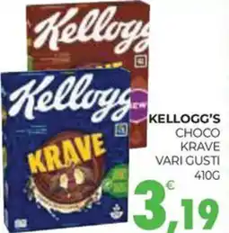 Eté Kellogg's choco krave vari gusti 410g offerta