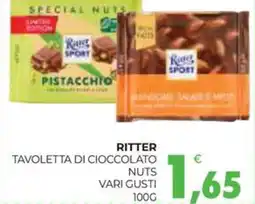 Eté Ritter tavoletta di cioccolato nuts vari gusti offerta