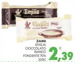 Eté Zaini emilia cioccolato bianco fondente 70% offerta