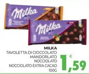 Eté Milka tavoletta di cioccolato mandorlato nocciolato offerta