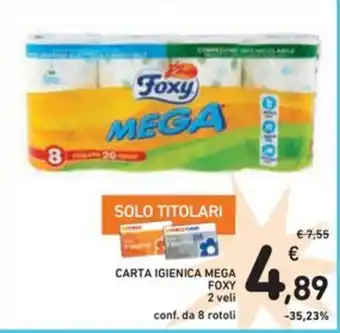 Spazio Conad Carta igienica mega FOXY offerta