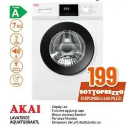 Expert AKAI LAVATRICE AQUA71200AKTL offerta